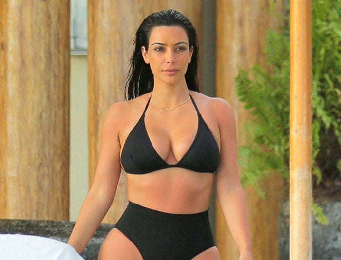 Kim Kardashian y su imponente figura.