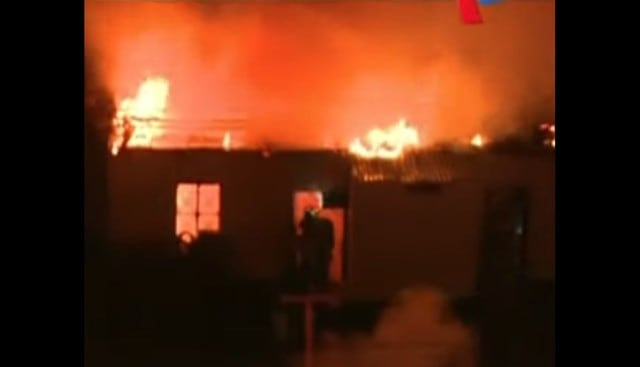 Incendio en La Victoria (Fuente: Panamericana TV)
