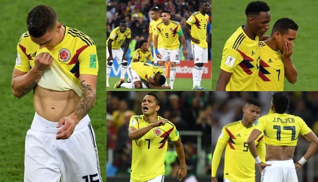 Colombia vs Inglaterra: El llanto y la tristeza de los jugadores 'cafeteros' tras eliminación de Rusia 2018