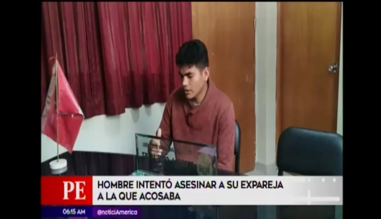 Al momento de su detención, Vega Huancas tenía una mochila con un revólver. (Foto: Captura/América Noticias)
