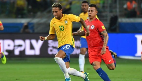 Neymar es una de las figuras de Brasil y estará presente ante 'La Roja'. (Foto: AFP)
