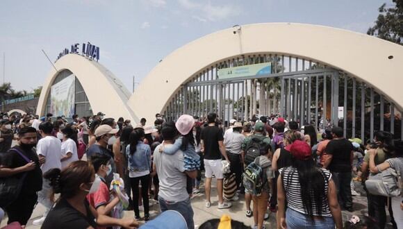 Gran cantidad de personas llegaron hasta el Parque de Las Leyendas. (Foto: Leandro Britto / @photo.gec)