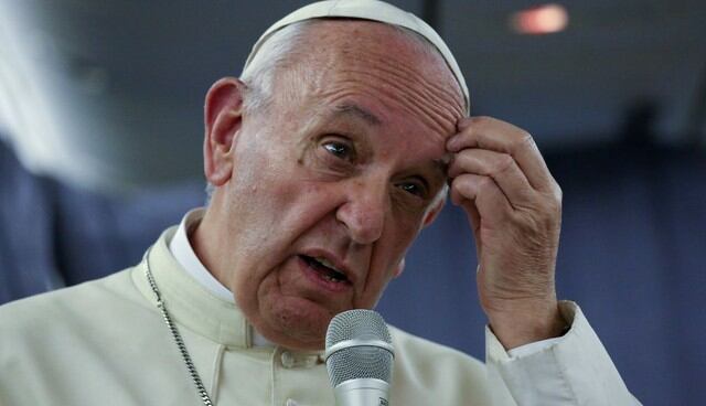 Papa Francisco en conferencia de prensa durante su vuelo desde Lima al Vaticano. Foto: Reuters