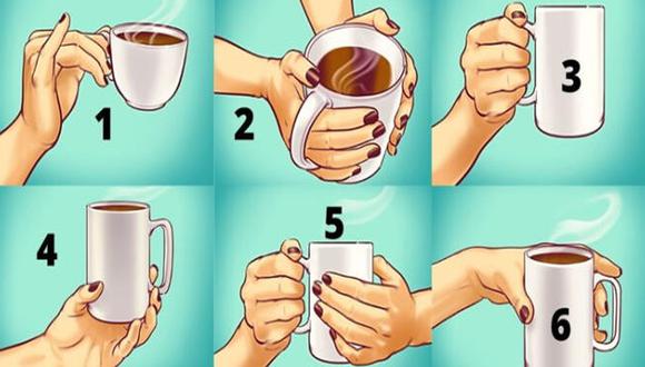 Tienes que decirnos la forma en que sujetas tu taza de café, pues esta postura te revelará los resultados del test de personalidad.| Foto: namastest