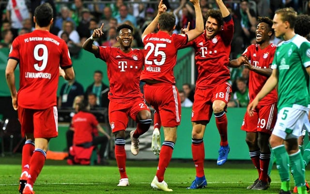 Thomas Müller anota el segundo tanto contra el Werder Bremen