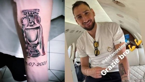 Gianluigi Donnarumma se tatuó la Eurocopa luego de la final ante Inglaterra. (Fuente: Instagram)