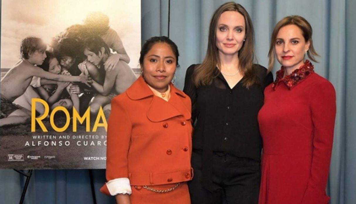 Angelina Jolie acudió a la función especial para ver "Roma". (Fotos: Instagram/Roma)