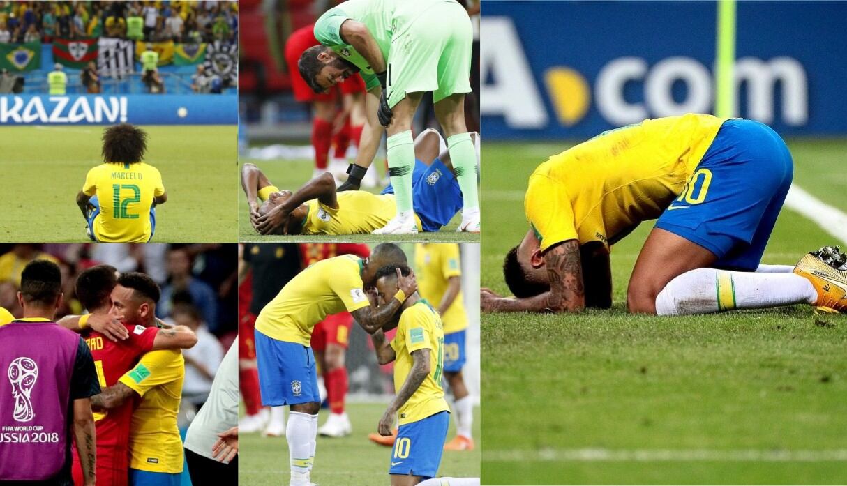 Brasil vs Bélgica: El llanto, tristeza y desconsuelo de los jugadores de la canarinha tras la eliminación