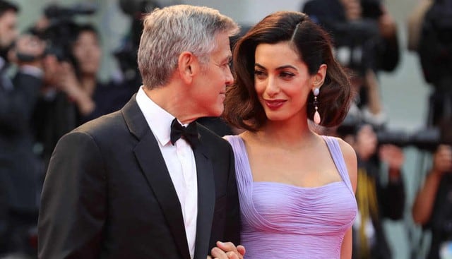 George Clooney y Amal Clooney.
