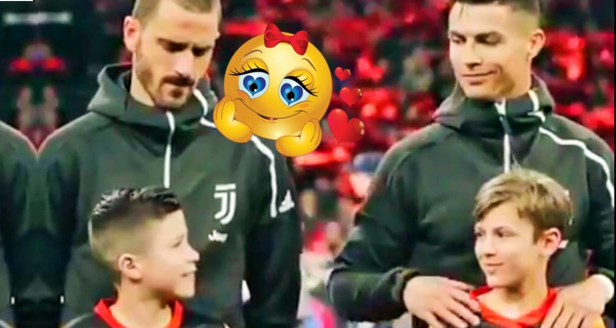 Cristiano Ronaldo y su gesto con niño en la Champions League.