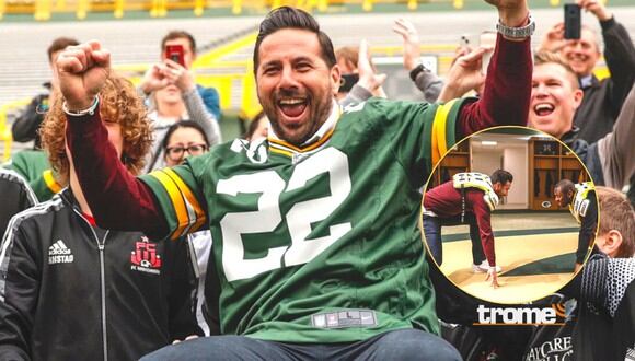 Claudio Pizarro se divirtió en  estadio de los 'Packers' (Foto: @packers)