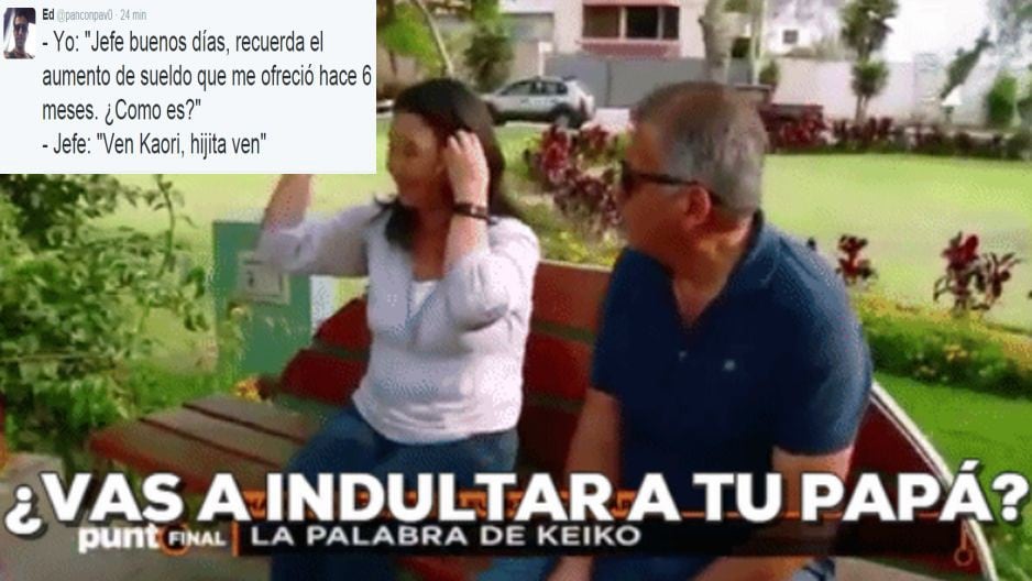 ‘Ven Kaori’ es la nueva sensación en las redes sociales, pues Keiko Fujimori intentó esquivar una pregunta sobre el indulto a su padre. (Fotos: Twitter/Facebook: Ven Kaori)