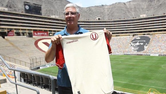 Álvaro Gutiérrez fue presentado oficialmente como nuevo entrenador de Universitario. (Foto: Leonardo Fernández / GEC)