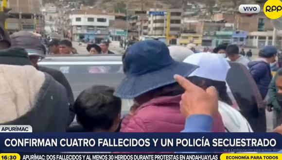 Una segunda persona falleció en Chincheros y ya son 4 los muertos durante los enfrentamientos en Apurímac. (RPP TV)
