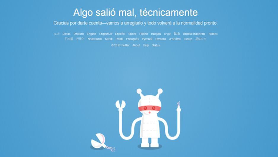Twitter ha sufrido una caída mundial. La empresa informó que están buscando una solución. (Foto: Twitter)