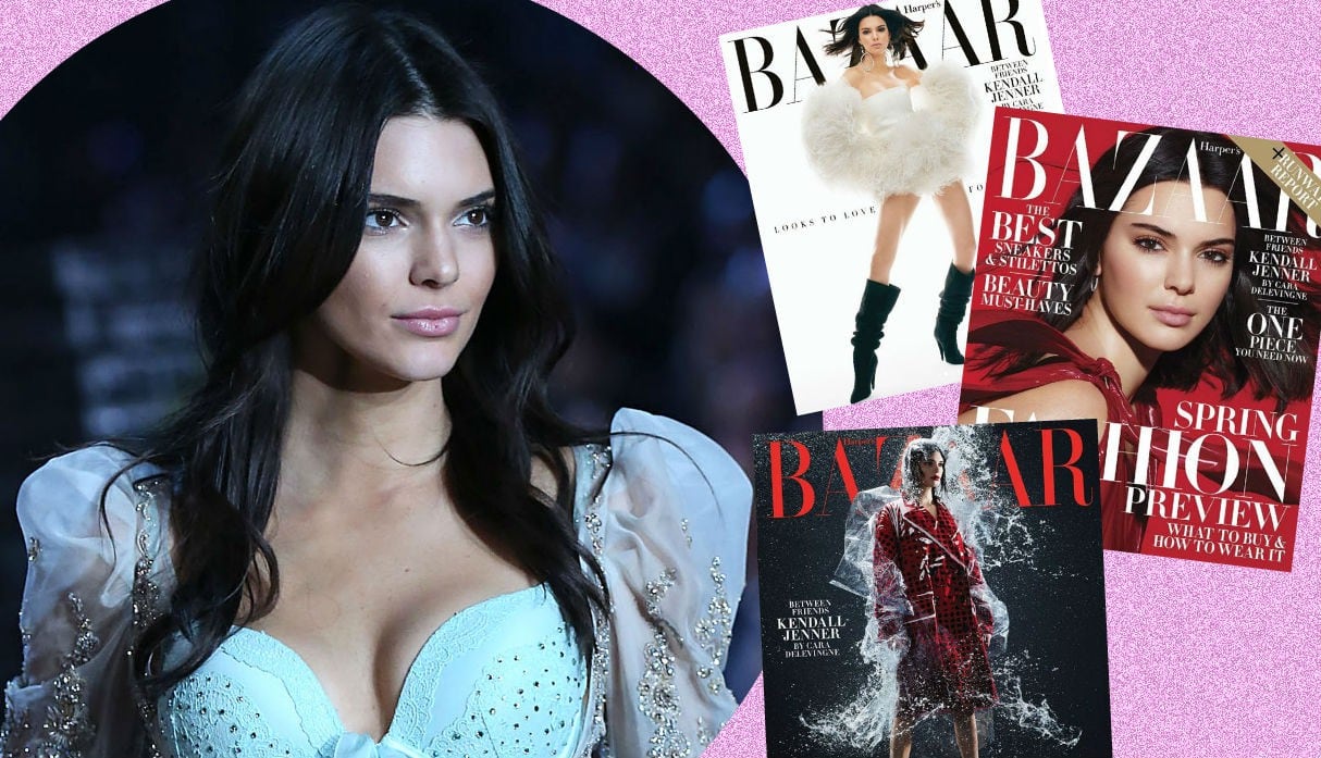 Kendall Jenner saldrá en la siguiente edición de Harper's Bazaar  US. (Composición: Trome.pe / Fotos: Instagram)
