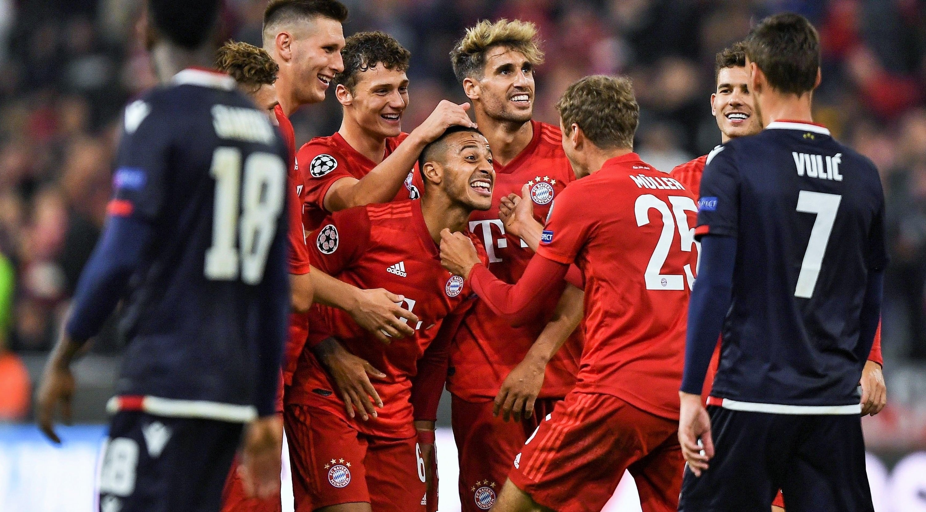 Bayern Munich goleó 3-0 a Estrella Roja en su debut de Champions League