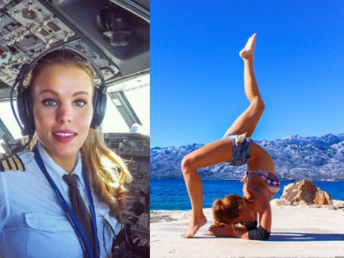 Malin Rydqvist es una piloto profesional y experta en yoga.
