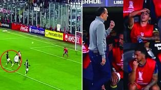 El lamento en el banco de Alianza Lima ante el gol fallado por Jeriel De Santis