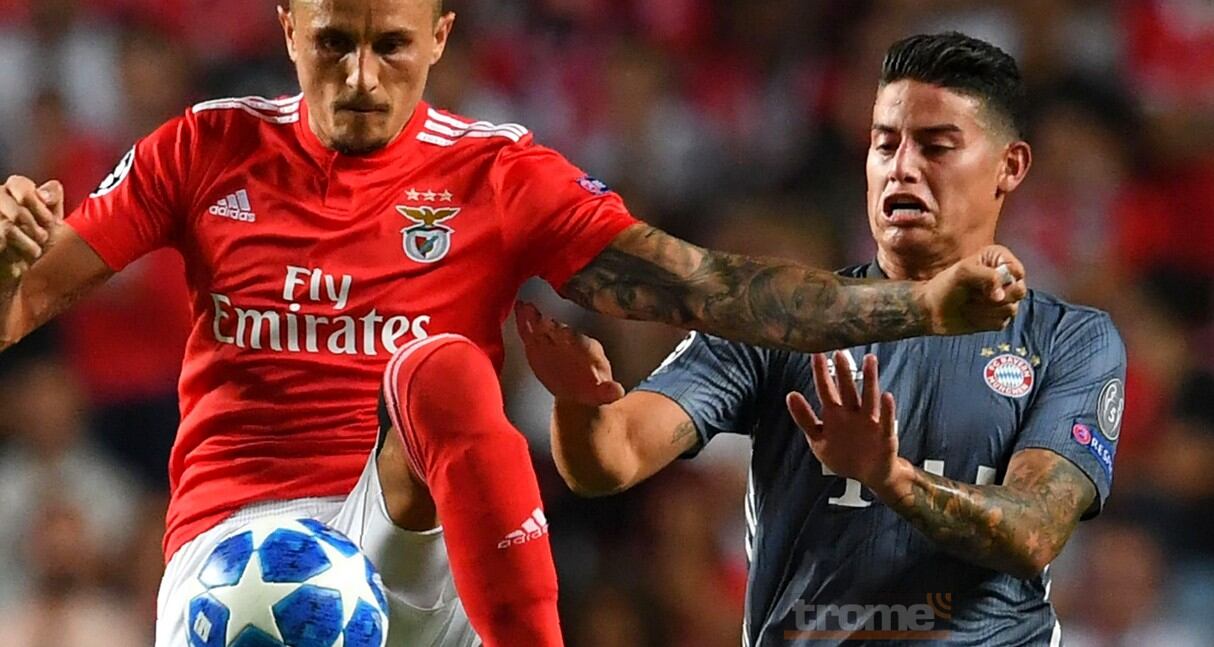 James Rodriguez  provocó a los hinchas de Benfica con este gesto poco agradable.