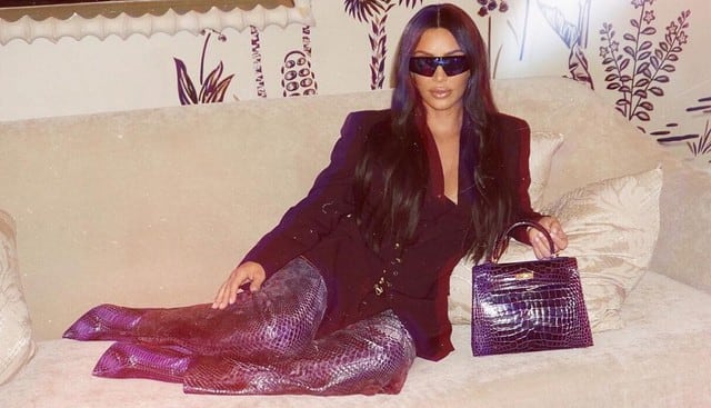 Kim Kardashian sorprende a sus seguidores de Instagram con su extravagante look galáctico. (Foto: @kimkardashian)