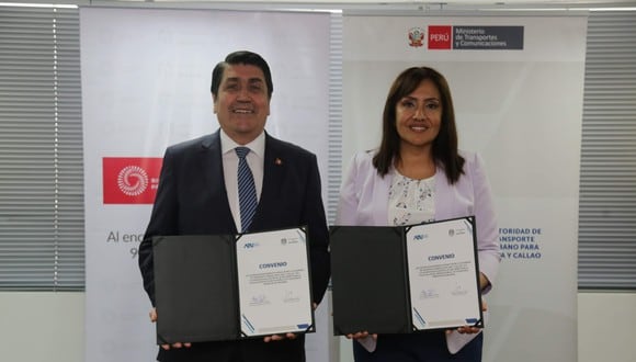 El acuerdo fue firmado por el alcalde de San Isidro, Augusto Federico Cáceres Viñas, y la presidenta de ATU, María Jara. (Foto: @munisanisidro)