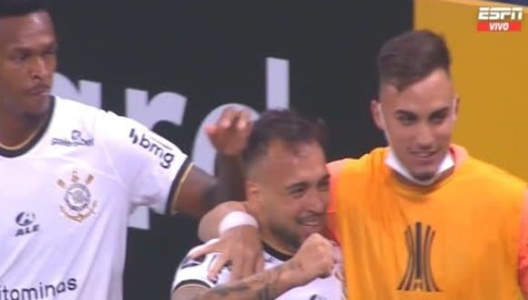 Corinthians anotó un gol madrugador gracias a Maycon. Foto: ESPN.