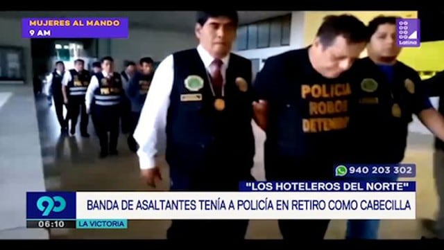 Policía Nacional detuvieron a cuatro sujetos sindicados como presuntos integrantes de la banda ‘Los hoteleros del norte’ (Captura: Latina)