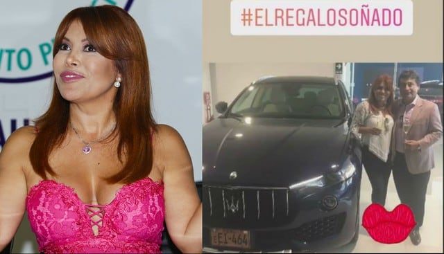 Magaly Medina recibió tremenda sorpresa de su esposo, quien le regaló un auto valorizado en 100 mil dólares.