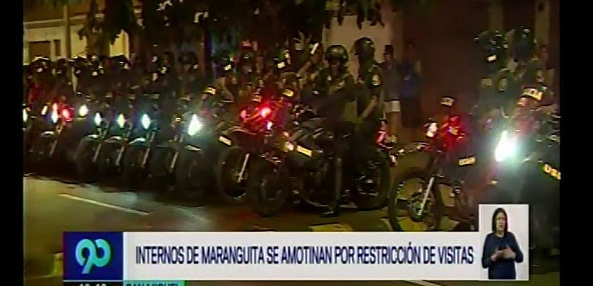 Gran contingente policial llegó hasta Maranguita