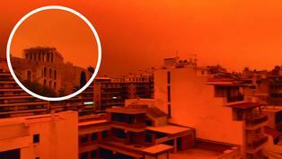 Grecia: Misteriosa tormenta de arena naranja asombra a personas de Atenas | VIDEO