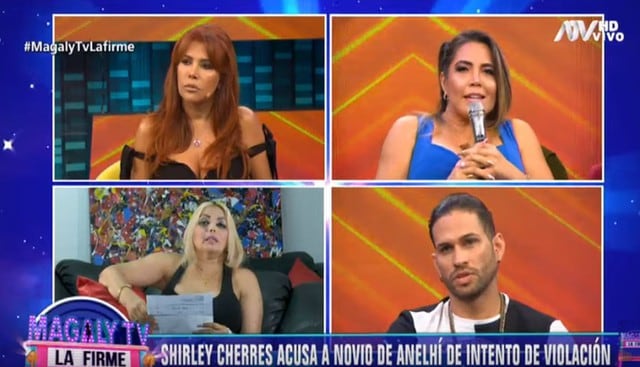 Magaly Medina se molestó con Anelhí Arias y casi la bota del set de su programa tras discusión con Shirley Cherres. (Capturas: Magaly Tv. La firme)
