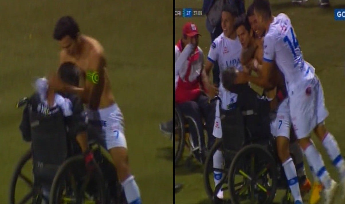 Noronha celebró su golazo con un gran gesto humano y conmovedor en el Cristal vs Mannucci (Video: Gol Perú)