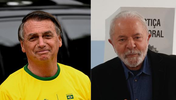 Lula da Silva (derecha) y Jair Bolsonaro se disputan la Presidencia de Brasil en las elecciones de este domingo 2 de octubre del 2022. (EFE/ Fernando Bizerra/MAURO PIMENTEL / AFP).
