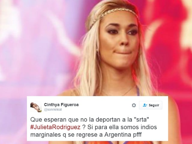 Usuarios critican duramente a Julieta Rodríguez tras audio contra los peruanos.