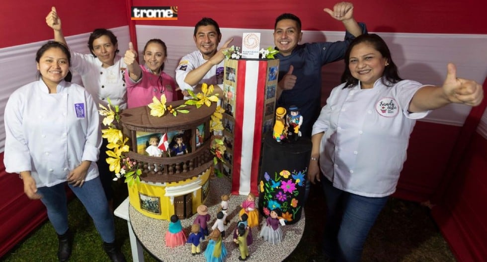 Expertos en pastelería y decoración de tortas se unen para preparar la 'Torta del Bicentenario', representando elementos peruanos e históricos momentos. (Trome/ Renzo Salazar)