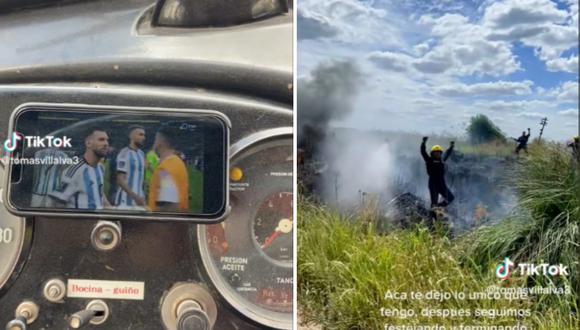 El festejo de este grupo de bomberos en un pueblo argentino se convirtió en viral de TikTok. (Foto: @tomasvillalva3)