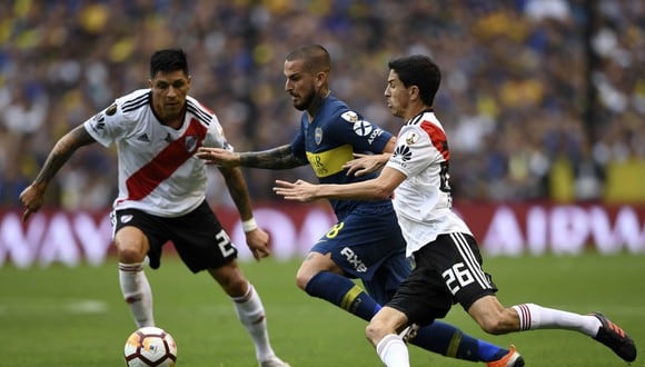 River Plate recibirá a Boca Juniors en el estadio Monumental de Núñez con una expectativa sin precedentes en la historia del fútbol. En el duelo de ida, 'Millonarios' y 'Xeneizes' empataron a dos goles por lado. (Foto: AFP)
