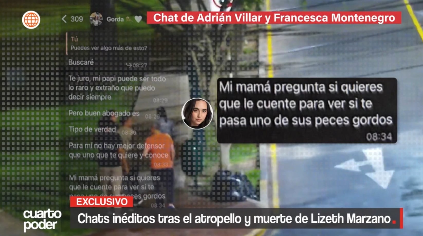 Extracto de la conversación entre Adrián Villar y Francesca Montenegro.