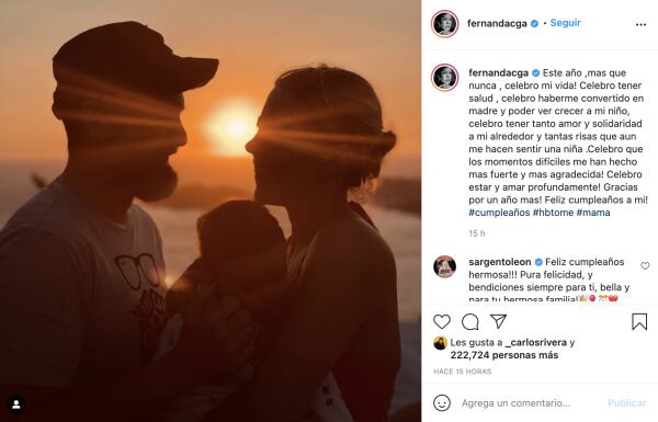 Fernanda Castillo escribió un sentido mensaje en Instagram