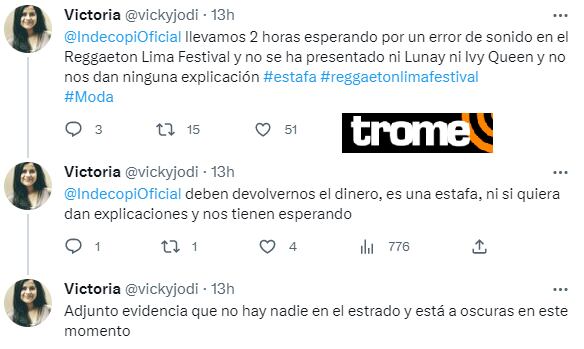 Usuarios reportan fallas en concierto de regueton. Foto: Captura Twitter.