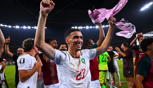 Marruecos festeja su clasificación histórica eliminando a Países Bajos (Foto: Getty Imges)