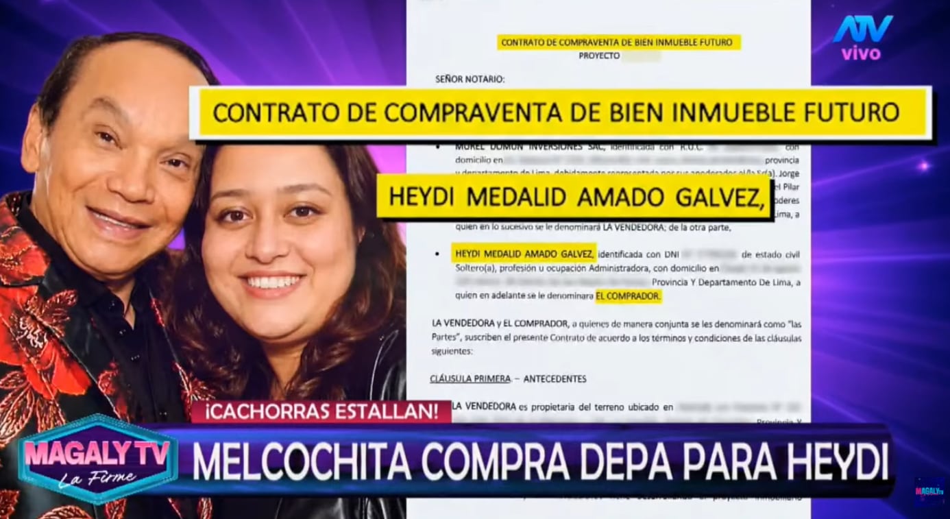 Melcochita compra departamento y lo pone a nombre de Heydi Amado. Asegura que no lo pagó al cash.