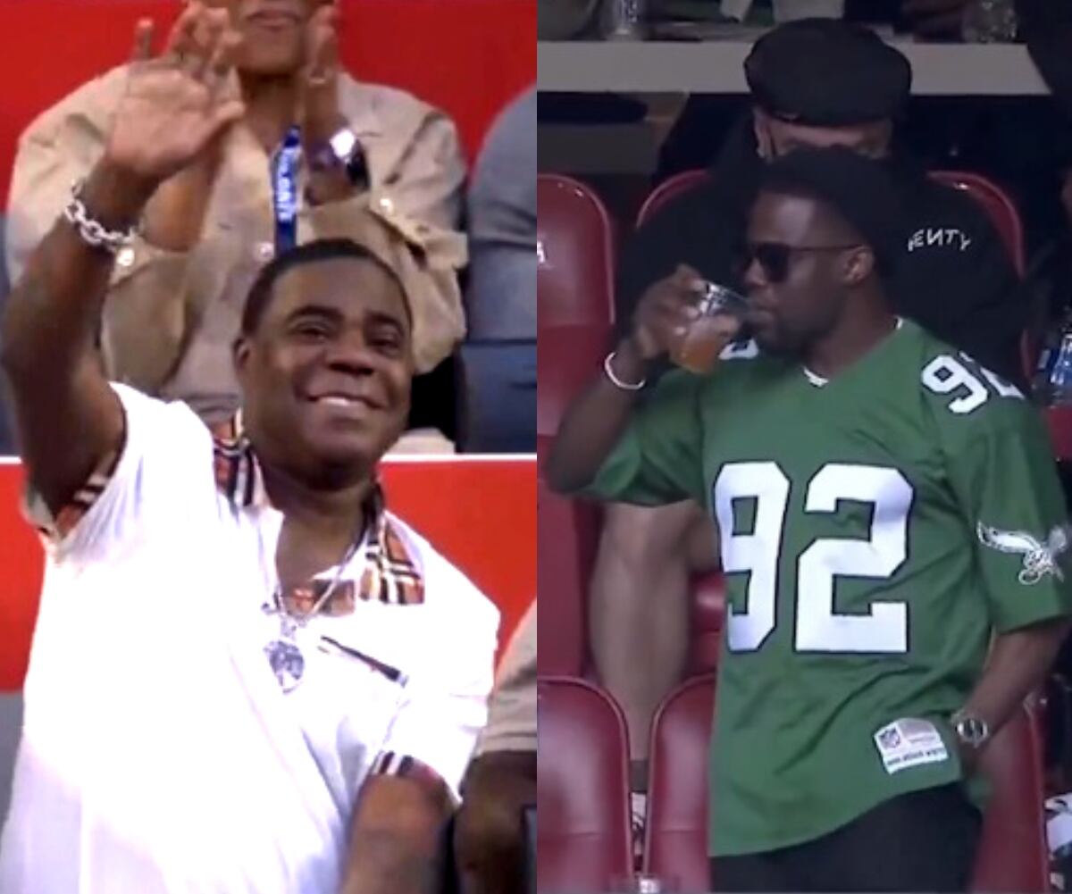 Tracy Morgan y Kevin Hart en el Super Bowl 2023. (Foto: @nfl).