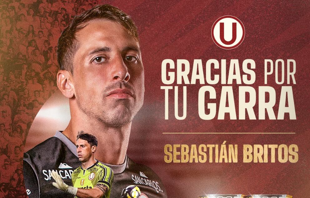 Universitario anunció la salida del golero uruguayo Sebastián Britos. (Universitario)