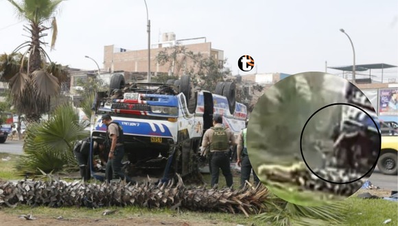 TROME | Cámaras de seguridad grabaron al chofer fugando del vehículo accidentado. Video: Panamericana