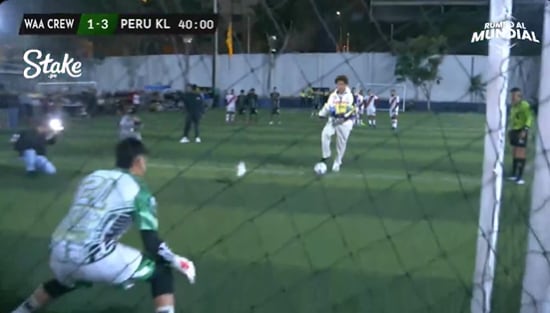 Mira el gol de Paolo Guerrero, que se prepara como presidente para la Kings League | VIDEO