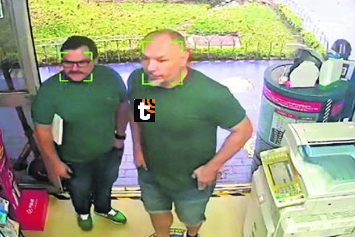 Cámaras de videovigilancia captaron al exesposo de Tilsa cerca de la agencia BCP de La Aurora.