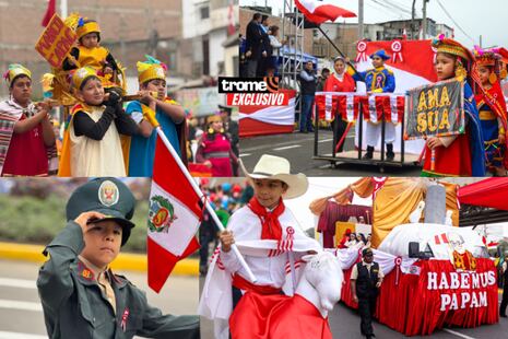 Fiestas Patrias: Niños desfilan como Manco Cápac, Túpac Amaru, papa León XIV, policías y militares... por...
