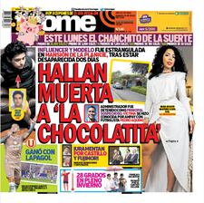 HALLAN MUERTA A ‘LA CHOCOLATITA’